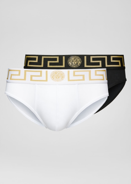 Boxeri Versace Versace Greca Border Bi-Pack Barbati | WPBMHRY-97